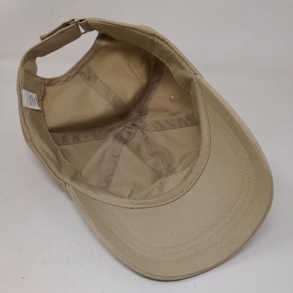 Unbranded Slideback Hat Tan One Size Adjustable Vent Holes 6 Panel Blank - Picture 6 of 7